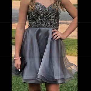 gray homecoming dress